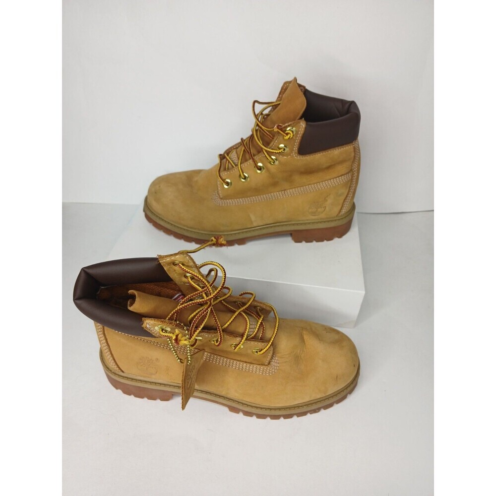 Timberland 6 Inch PremiumWheatNubuck Boots Women's Size 5.5 WaterproofWorkHiking - Picture 3 of 6